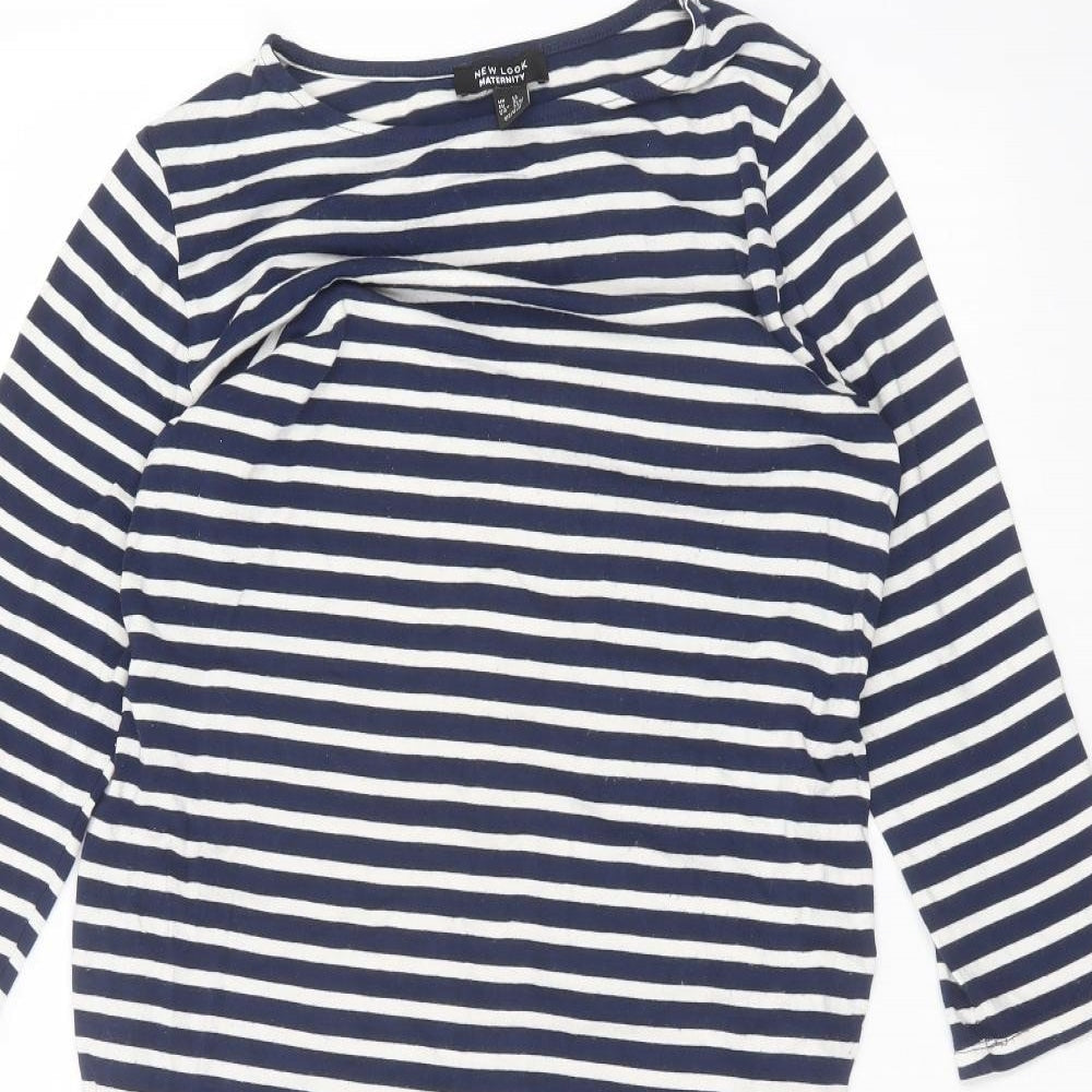Womens UK Size 12 New Look Blue Basic T-Shirt