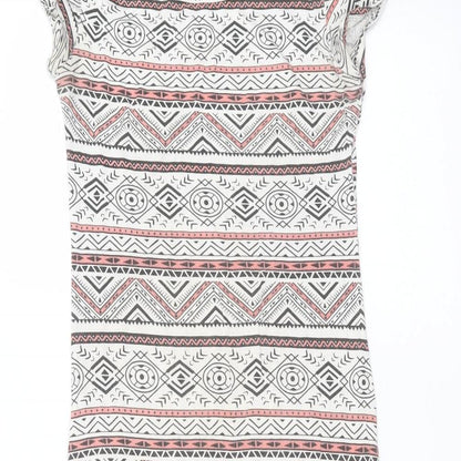 Select Womens White  Viscose T-Shirt Dress  Size 8