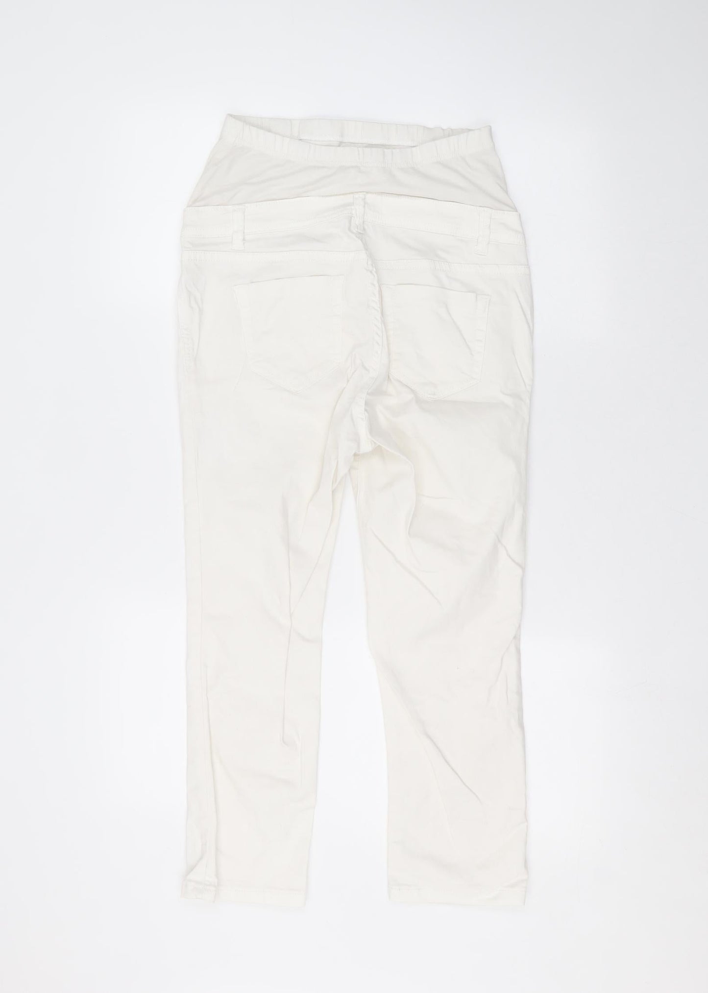 Debinhams Womens White  Cotton Skinny Jeans Size 8 L23 in Regular