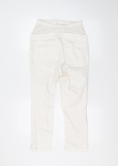 Debinhams Womens White  Cotton Skinny Jeans Size 8 L23 in Regular