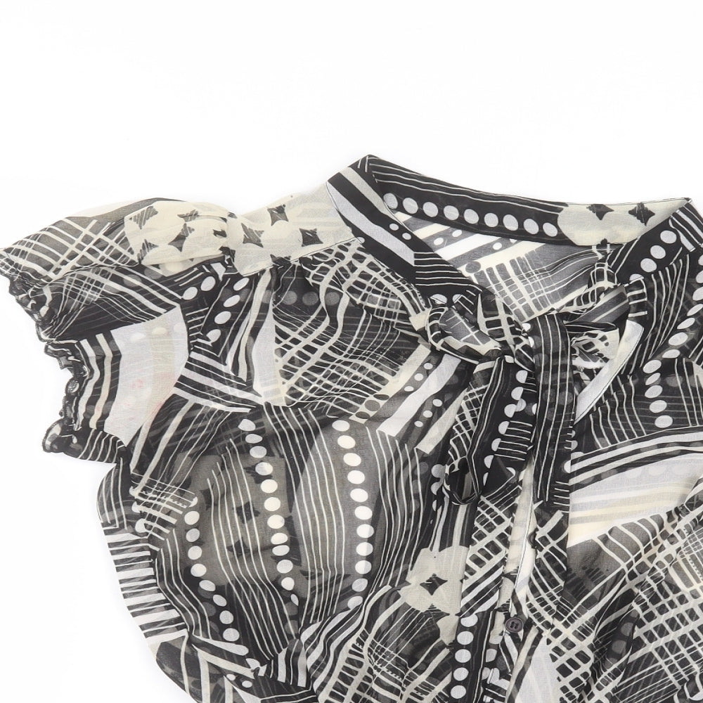 Womens UK Size 10 EA Black Basic Blouse