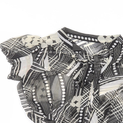 Womens UK Size 10 EA Black Basic Blouse