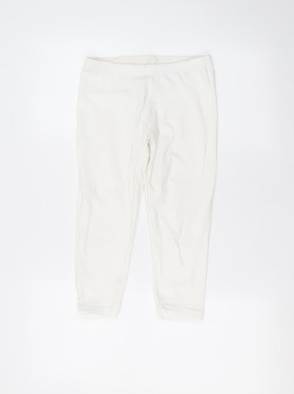 Womens UK Size 8 New Look Regular Fit Sweatpants White Trousers