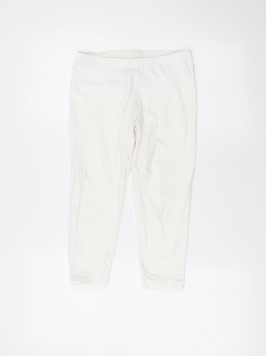 Womens UK Size 8 New Look Regular Fit Sweatpants White Trousers