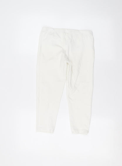 Womens UK Size 8 New Look Regular Fit Sweatpants White Trousers