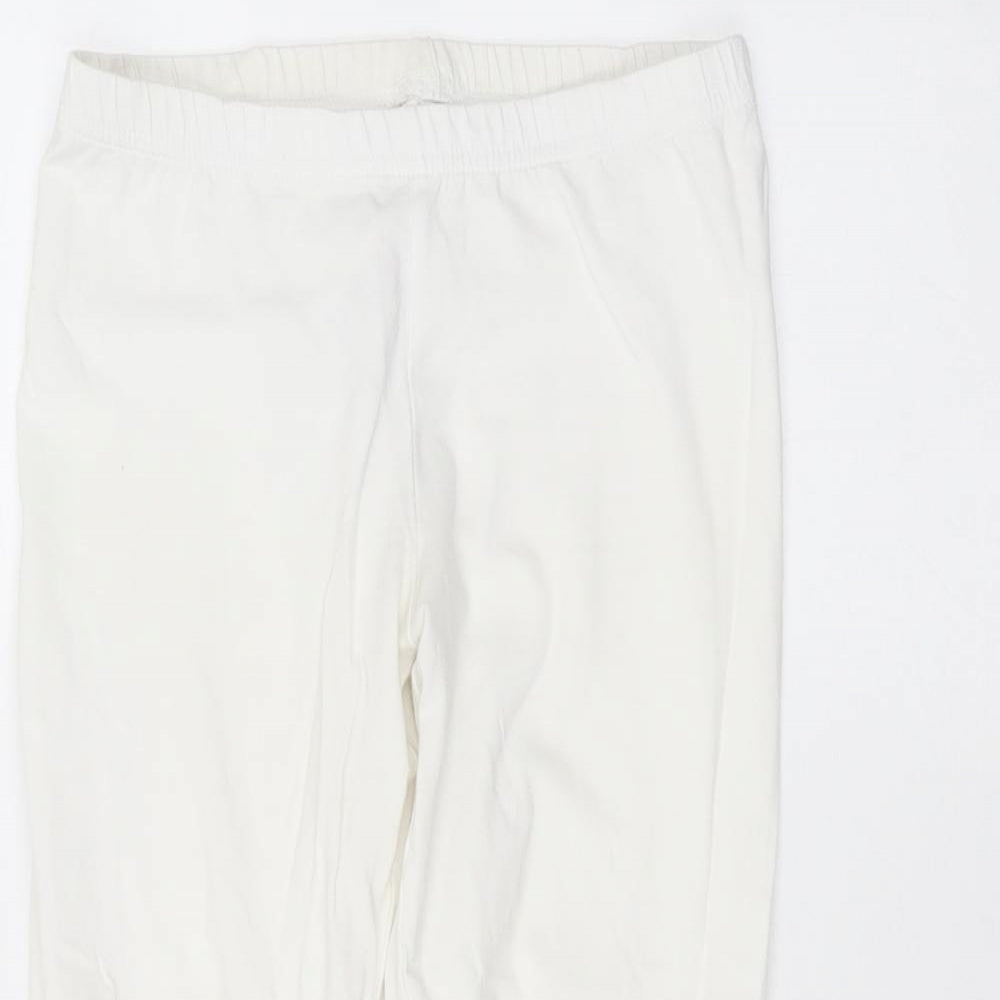 Womens UK Size 8 New Look Regular Fit Sweatpants White Trousers