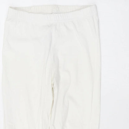 Womens UK Size 8 New Look Regular Fit Sweatpants White Trousers