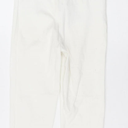 Womens UK Size 8 New Look Regular Fit Sweatpants White Trousers
