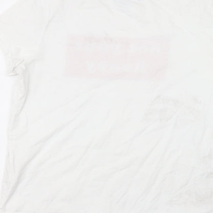 Primark Womens White  Cotton Basic T-Shirt Size 10