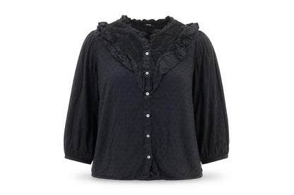 Womens UK Size 10 George Blue Basic Button-Up