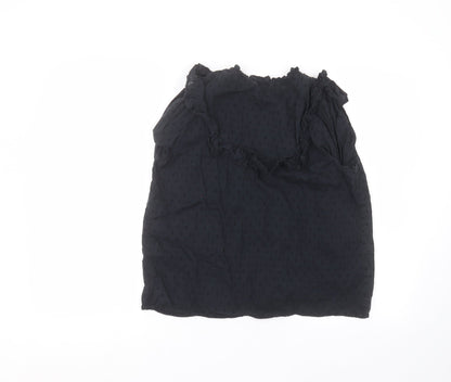 George Womens Blue  Cotton Basic Button-Up Size 10