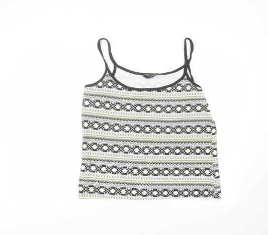 Originals Womens White Striped Cotton Basic T-Shirt Size 18 Round Neck