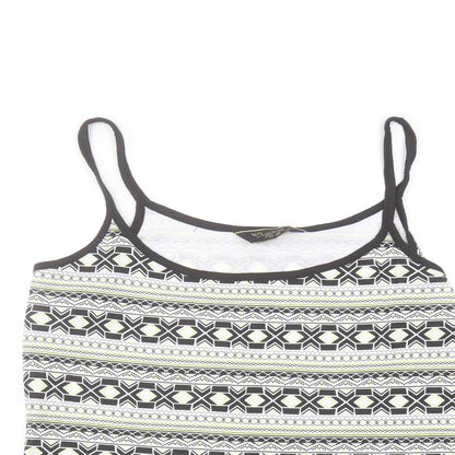 Originals Womens White Striped Cotton Basic T-Shirt Size 18 Round Neck