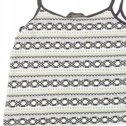 Originals Womens White Striped Cotton Basic T-Shirt Size 18 Round Neck