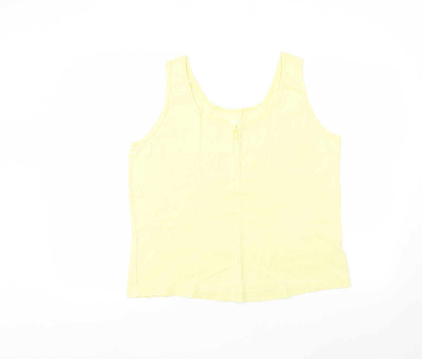 Womens UK Size 20 BHS Yellow Basic Tank
