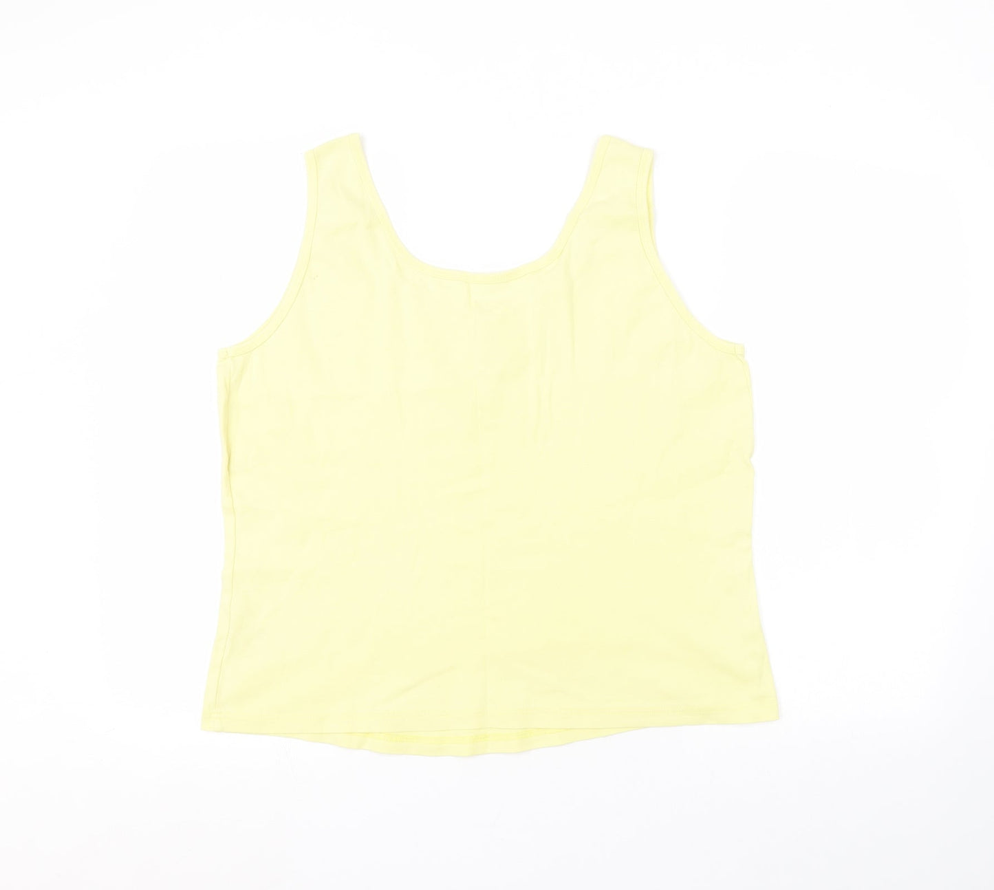 Womens UK Size 20 BHS Yellow Basic Tank