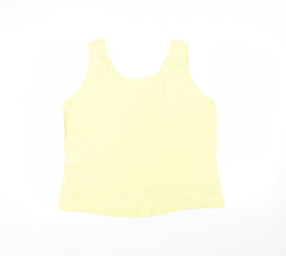 Womens UK Size 20 BHS Yellow Basic Tank