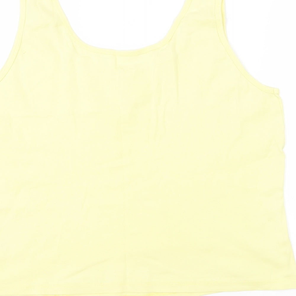 Womens UK Size 20 BHS Yellow Basic Tank