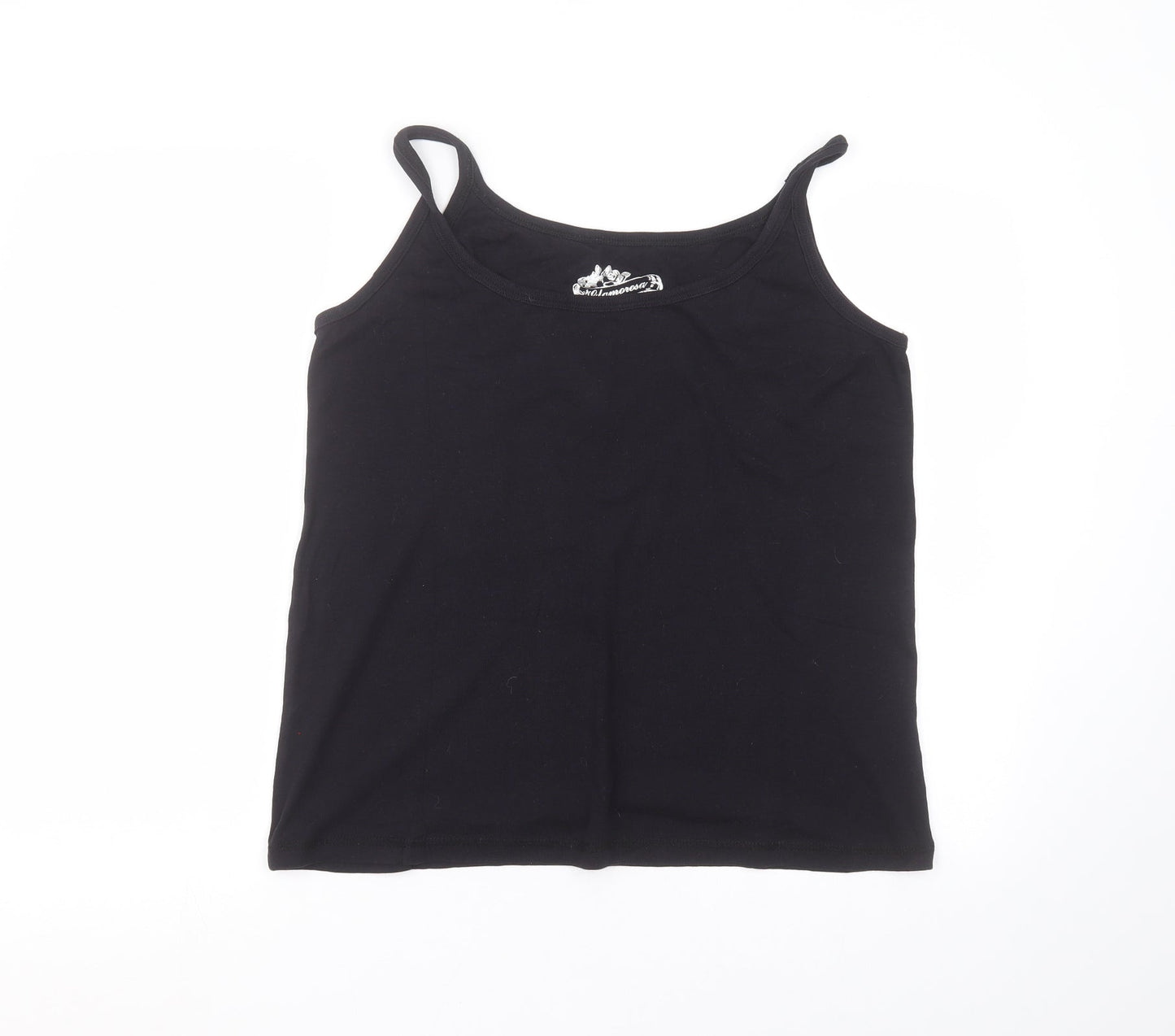 glamourosa Womens Black  Cotton Basic T-Shirt Size 18 Round Neck
