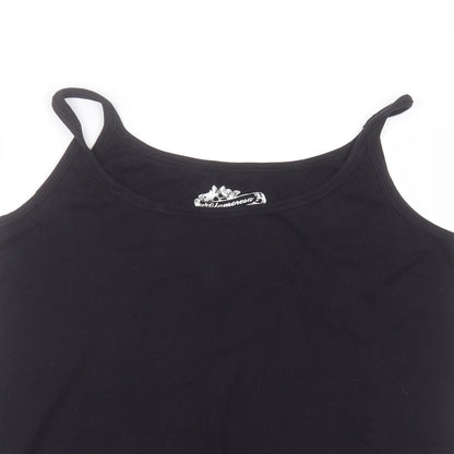glamourosa Womens Black  Cotton Basic T-Shirt Size 18 Round Neck