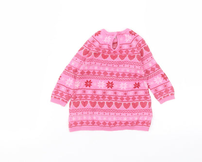 TU Baby Pink  Cotton Pullover Jumper Size 3-6 Months