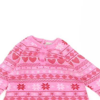 TU Baby Pink  Cotton Pullover Jumper Size 3-6 Months