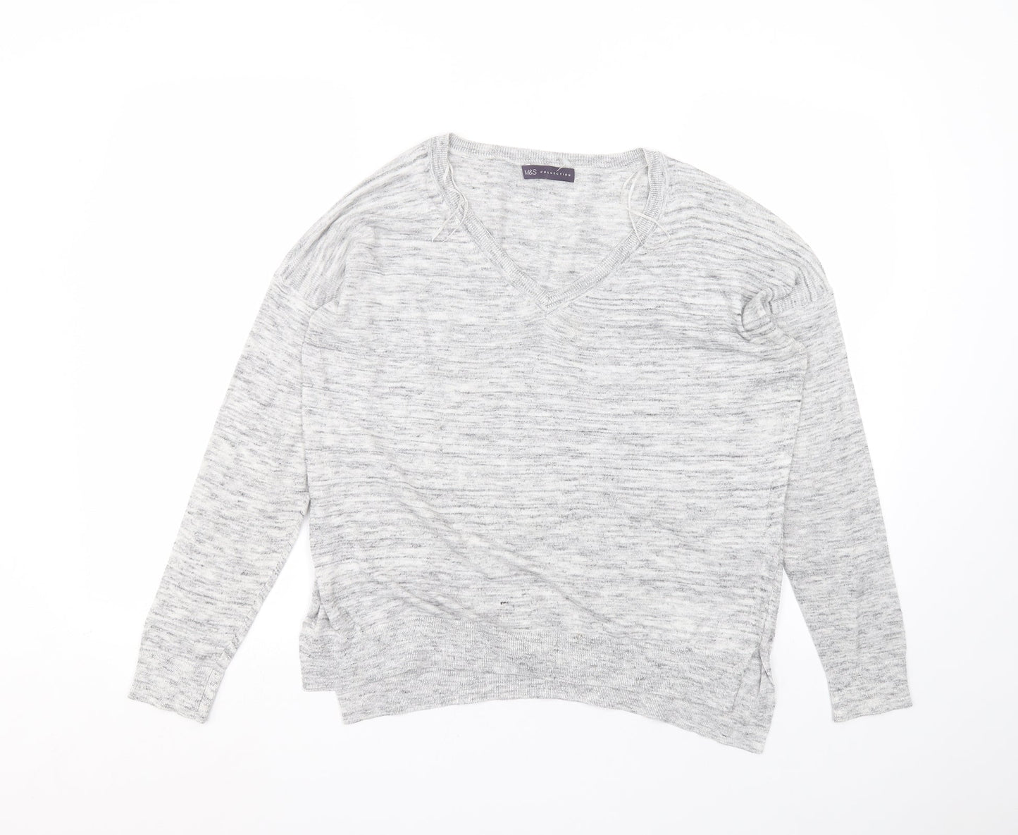 Womens UK Size 14 Marks and Spencer Grey Basic T-Shirt