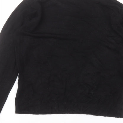 Womens UK Size 10 Atmosphere Black Basic T-Shirt