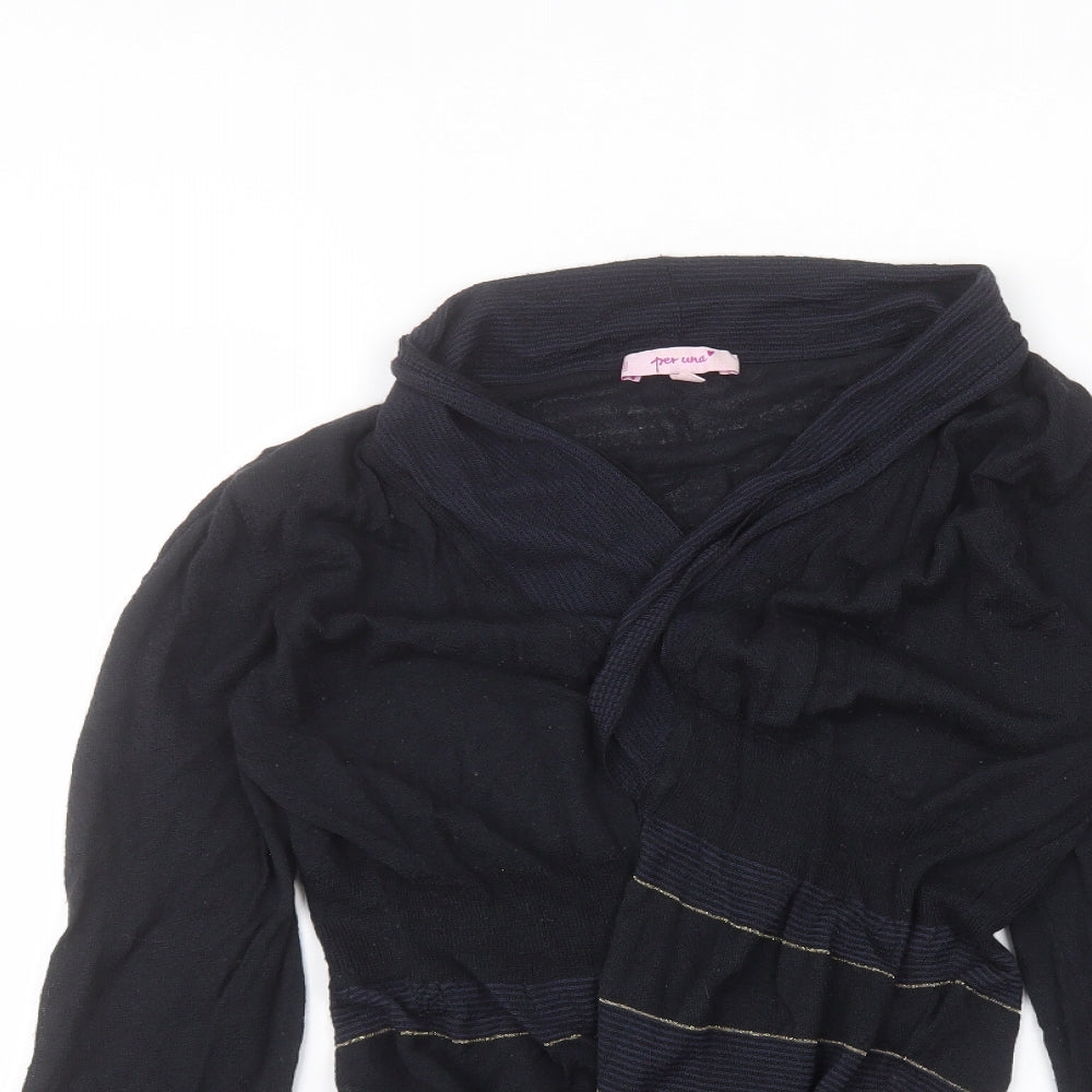 Womens UK Size 12 Per Una Blue Cardigan Jumper