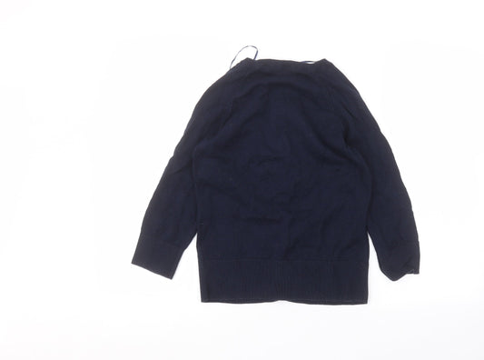 Womens UK Size 10 Debinhams Blue Cardigan Jumper