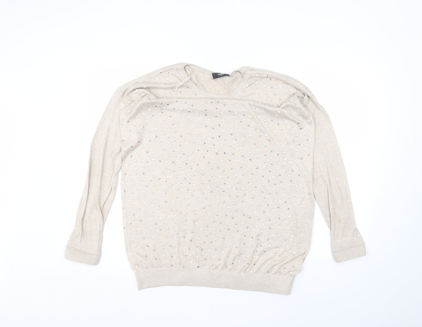Womens UK Size M Wallis Beige Pullover Jumper