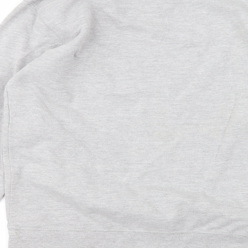goneretro Mens Grey Round Neck  Cotton Pullover Jumper Size M