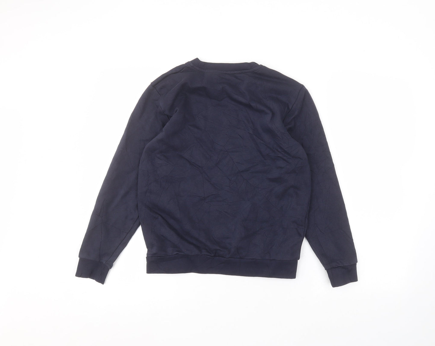 George Boys Blue Round Neck  Cotton Pullover Jumper Size 11-12 Years