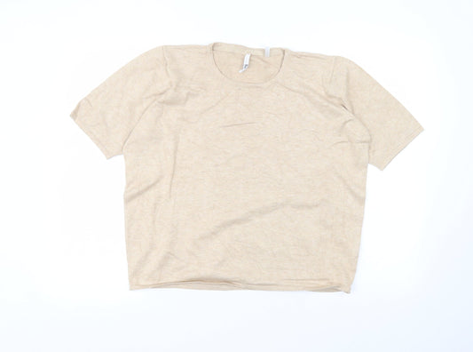 Womens UK Size 20 label be Beige Basic T-Shirt