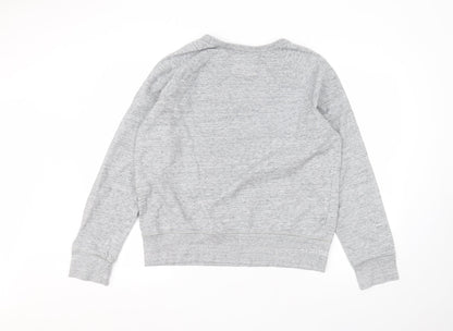 H&M Mens Grey Round Neck  Cotton Pullover Jumper Size L