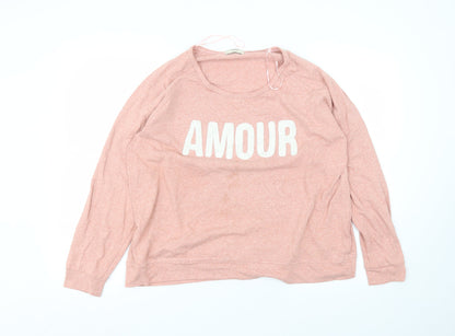 Womens UK Size L Matalan Pink Pullover Jumper