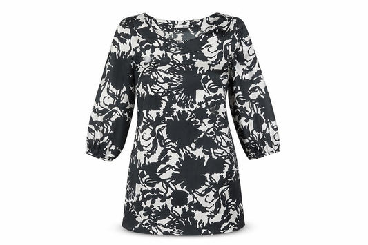 Front view of George women’s multicoloured floral polyester a-line, size UK 12
