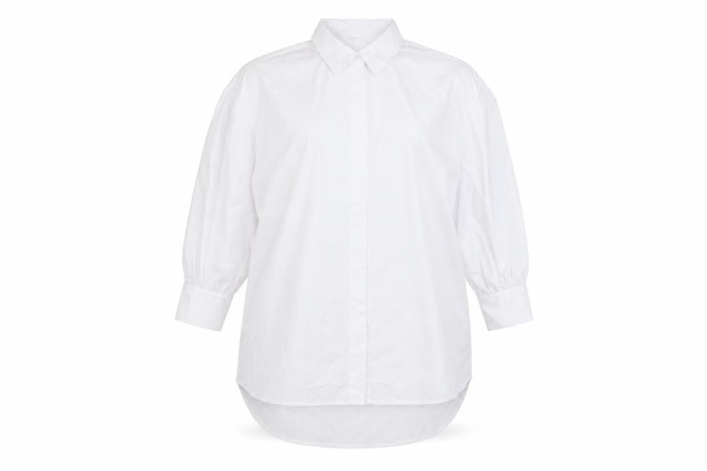 Womens UK Size M SheIn White Basic Button-Up