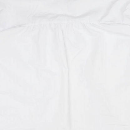 SheIn Womens White  Polyester Basic Button-Up Size M Collared