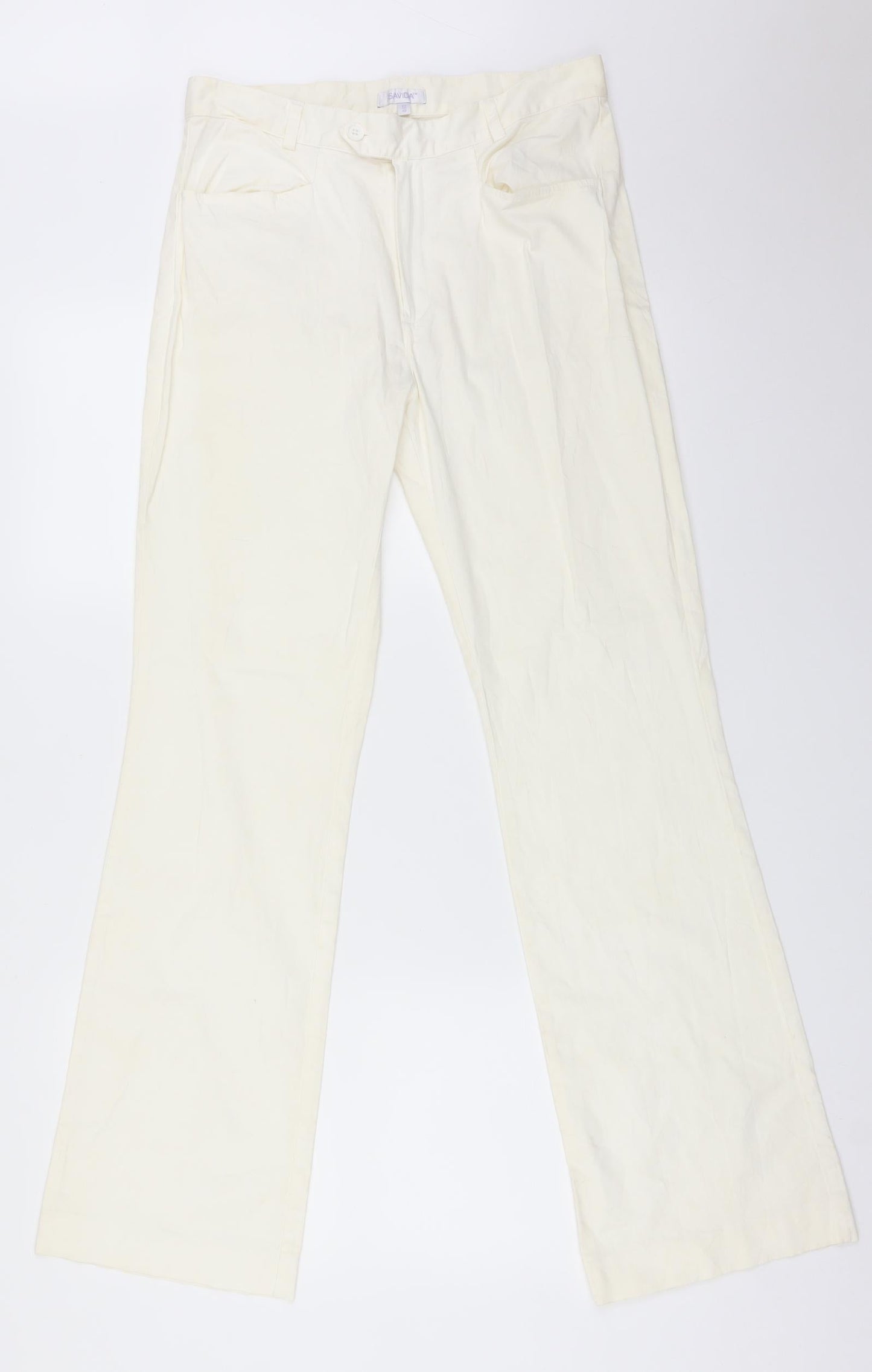 Womens UK Size 12 SAVIDA Regular Fit  Yellow Trousers