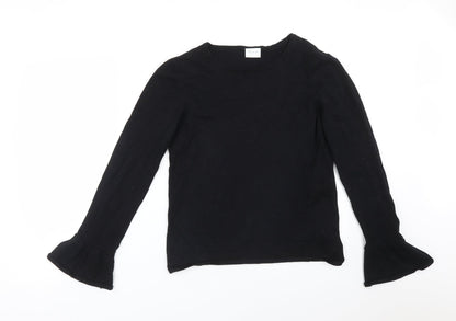 Womens UK Size L VILA Black Basic T-Shirt