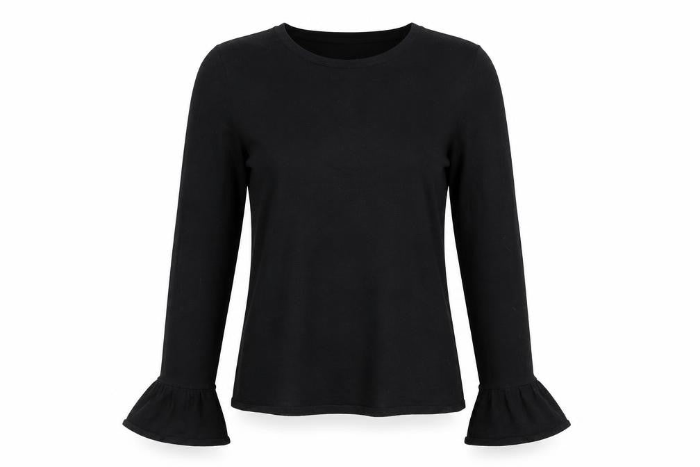 Womens UK Size L VILA Black Basic T-Shirt