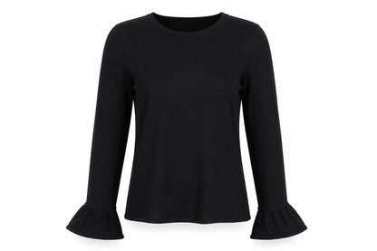 Womens UK Size L VILA Black Basic T-Shirt