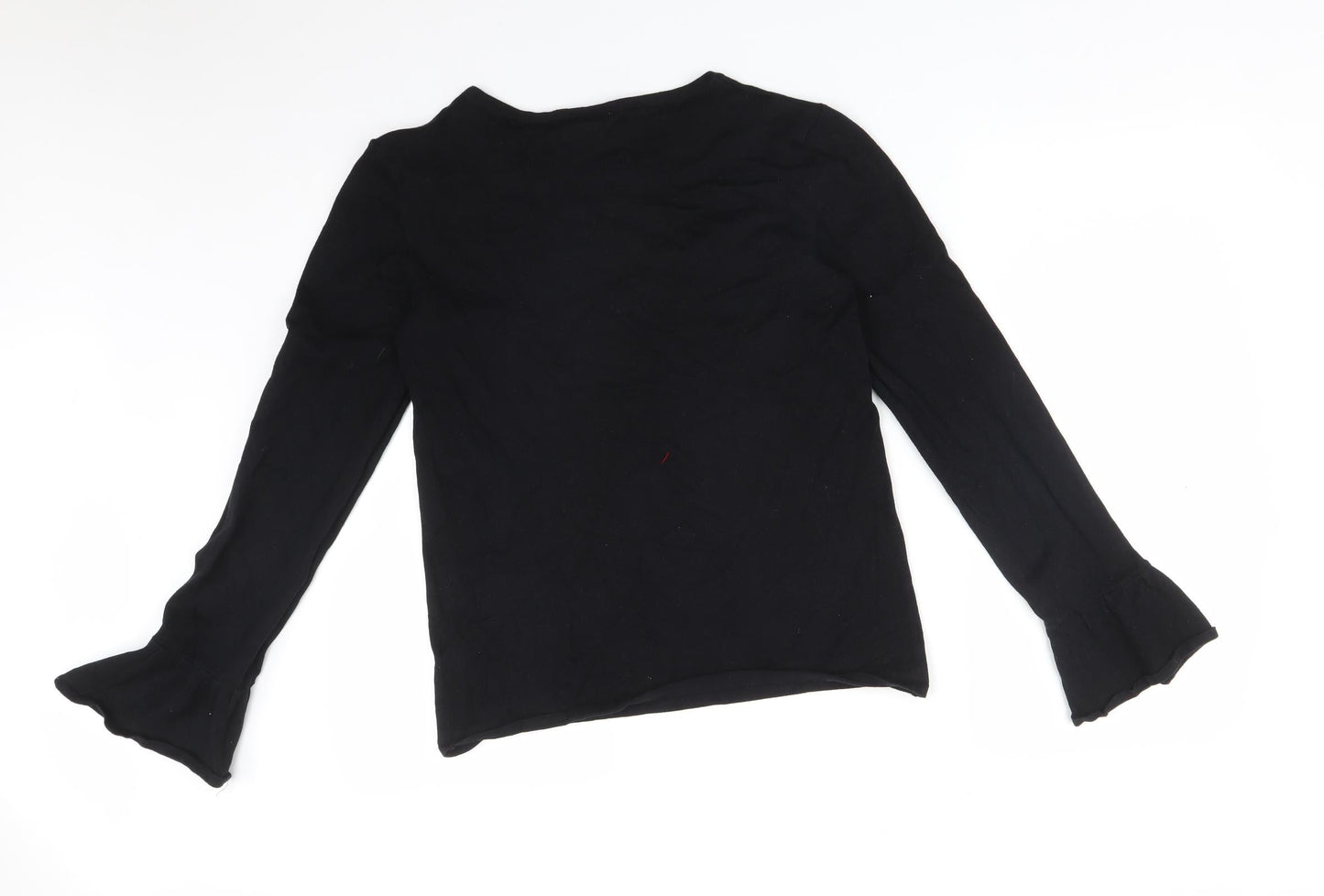 Womens UK Size L VILA Black Basic T-Shirt