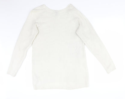 Mens UK Size S H&M White Pullover Sweatshirt
