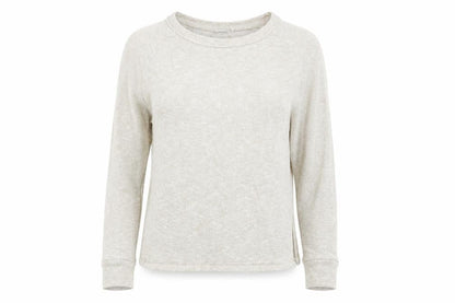 Front view of Bershka women’s beige viscose basic t-shirt, size XS, round neck
