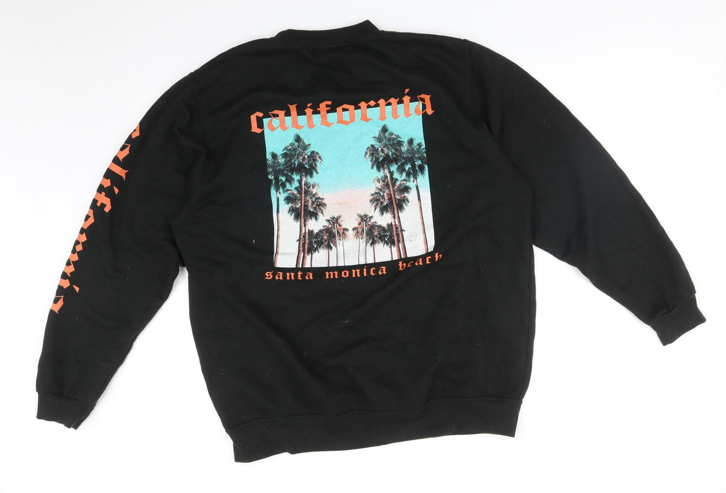 Uneek Mens Black  Cotton Pullover Sweatshirt Size L   - CALIFORNIA