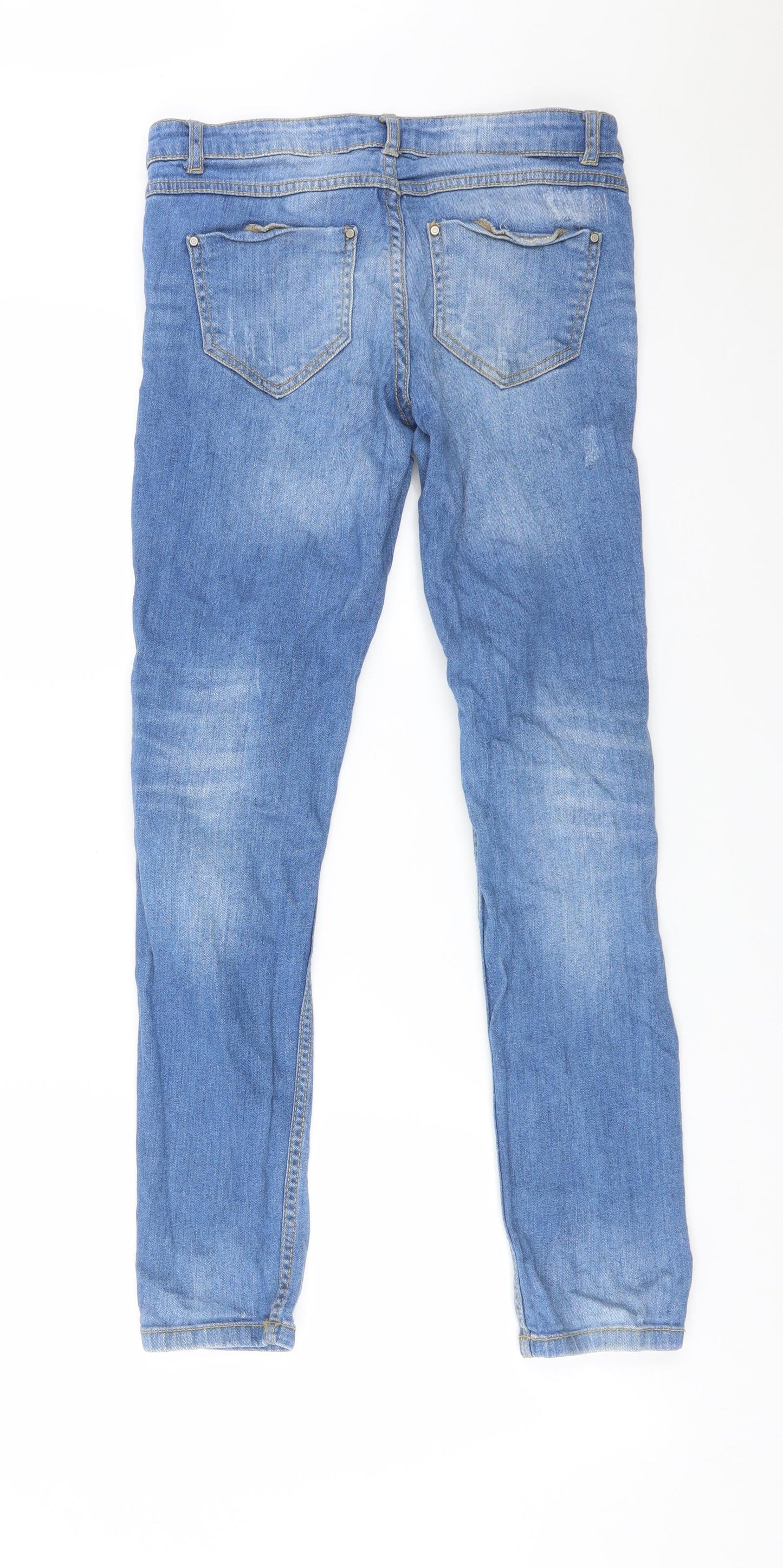 DENIM CO Womens Blue  Cotton Boyfriend Jeans Size 6 L28 in Regular