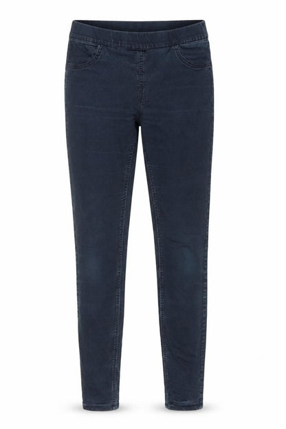 Front view of H&M women’s blue cotton jegging jeans, size UK 6, 28-inch leg regular