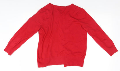 Womens UK Size  Marks and Spencer Red Cardigan Jumper